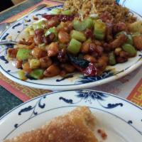 Kung Pao Chicken Combination Platter · 