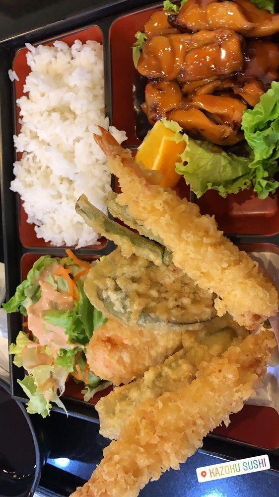 Shrimp Tempura · Fresh shrimp and seasonal vegetables lightly fried, served with tempura sauce.