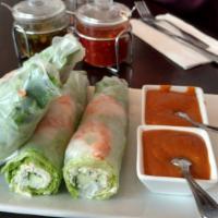 4 Piece Fresh Spring Rolls · Lettuce, carrot, cucumber, bean sprouts, mint, cilantro wrapped in fresh rice paper served w...