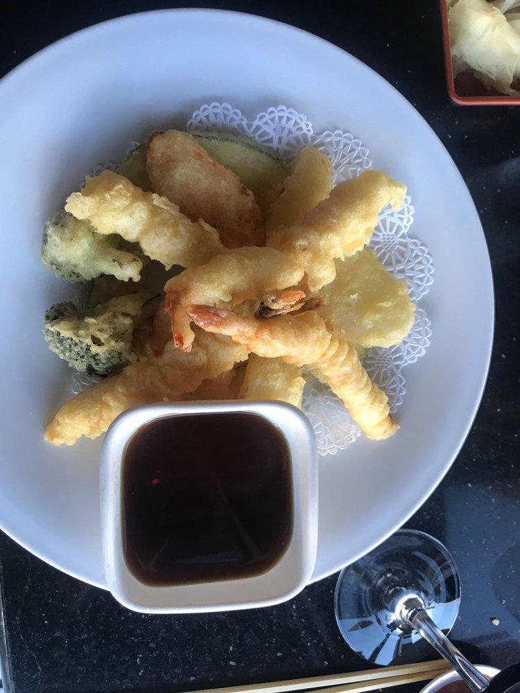Tempura · 2 pieces shrimp and 5 pieces vegetables.