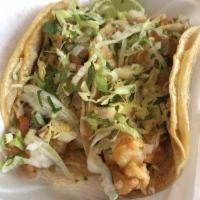 Fried Fish Taco · Tilapia. Toppings: cilantro, onion, lettuce, tomato and mayo chipotle.