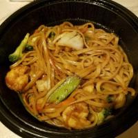 Wok Tossed Lo Mein · Broccoli, carrot, Napa cabbage, snow peas and your choice of ingredient is tossed with lo me...