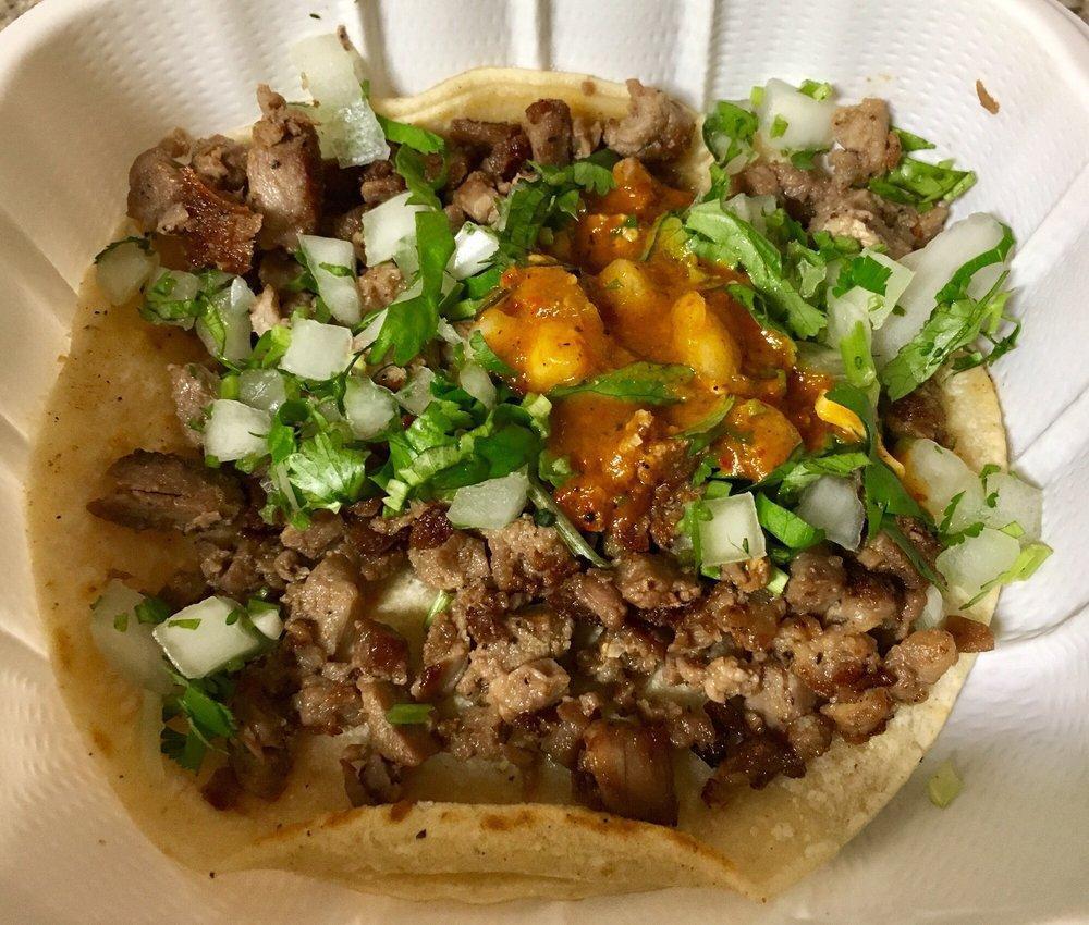 Carne Asada · Grilled steak with green onions comes with rice and beans. choice of flour or corn tortillas

