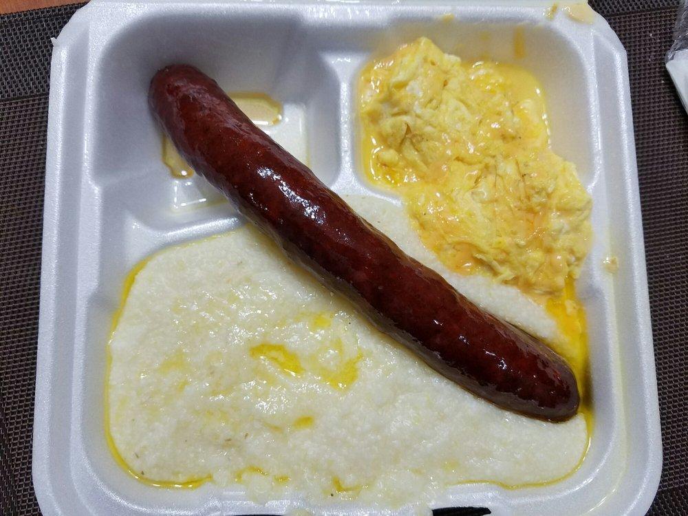 Smoked Sausage · Served with 2 eggs and a choice of side.