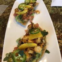 Wood Grilled Spanish Octopus Tostada · 