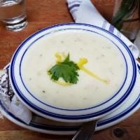 New England Clam Chowder · Clams, Celery, Onion, Parsley, Olive Oil