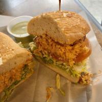 Chicken Chipotle Sandwich · Hot chicken, pepper jack and avocado with chipotle mayo, spicy ranch, shredded lettuce, toma...
