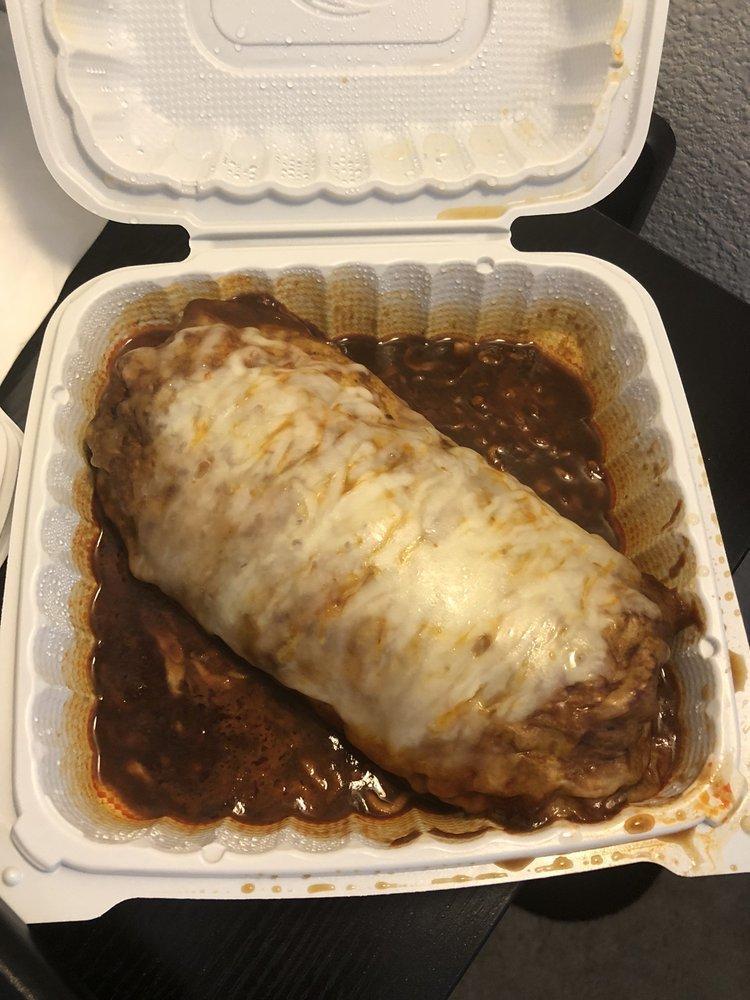 Super Wet Burrito · Choice of meat, green or red sauce, pico de gallo, rice,
beans, cheese, guacamole, chips, and sour cream.