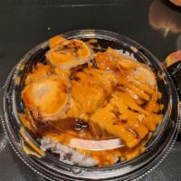 Seared BBQ Albacore Poke · Seared albacore poke cube on the outside and raw on the inside with our special BBQ sauce. S...