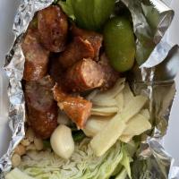 Thai Sausage · Thai style sausage: served with fresh vegetables