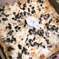 White Pizza · Ricotta, mozzarella and fresh garlic.