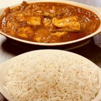 Basmati Rice · Plain steamed white basmati rice.