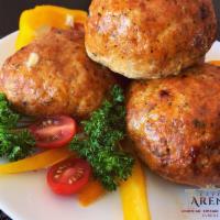 Russian Chicken Catlett · Traditional Russian chicken cutlet: ground chicken with spices and greens 
