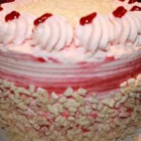 Raspberry White Chocolate Mousse Cake · 