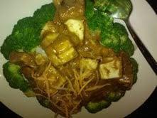Rama Noodles · Stir-fried wide rice noodles, broccoli and carrots topped with creamy peanut sauce. With you...