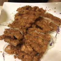 Chicken Katsu · Boneless deep fried chicken with panko.
