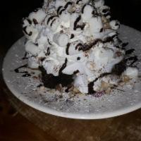 The Brown Derby · Legendary. Warm chocolate chip brownie, vanilla ice cream, lots o' whipped cream, and chocol...