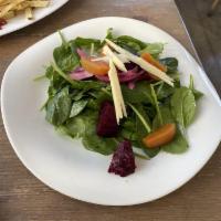 Spinach and Red and Gold Beets Salad Lunch · 
