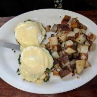 Eggs Benedict Breakfast · Comes with Canadian bacon.