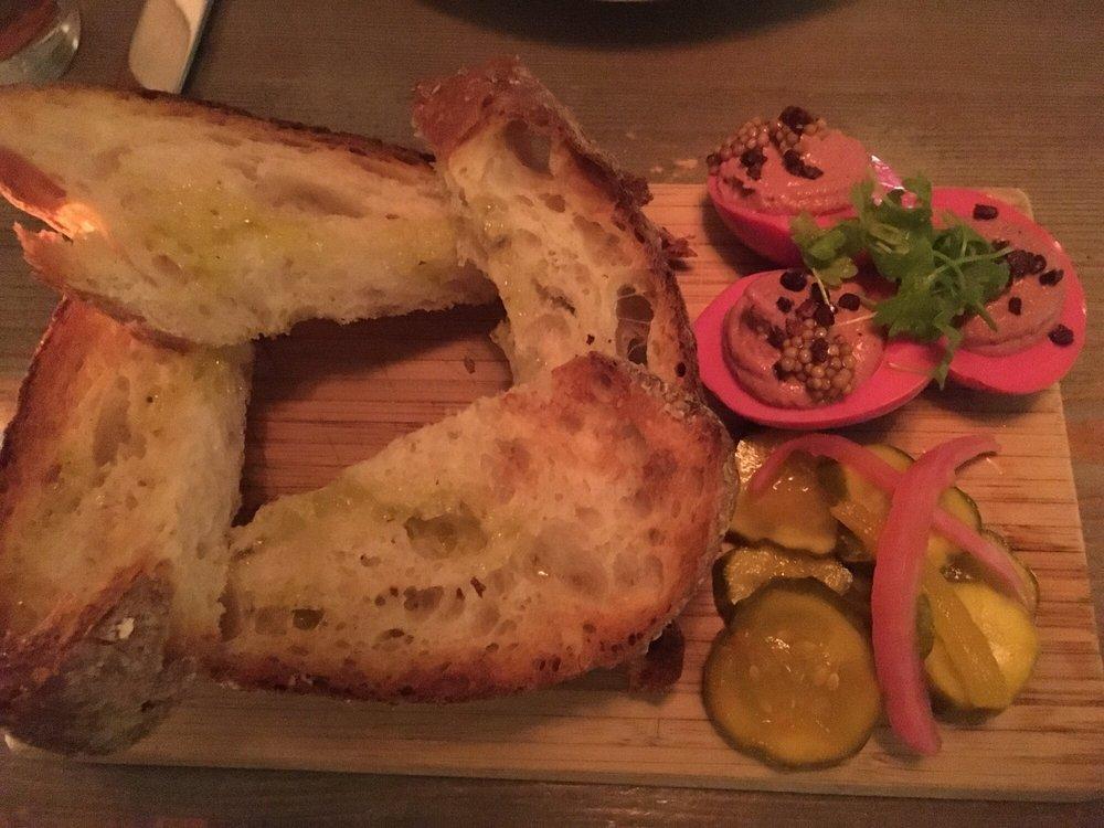 Chicken Liver Pate · Country Toast, B&B Pickles, Pickled Red Onion