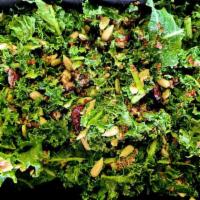 Kale Salad · Shareef’s kale blend, mixed with quinoa, house vinaigrette, grapes, and sunflower seeds. Add...