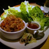 Chicken & Shrimp Lettuce Wraps · Bibb lettuce, cucumber salad, spicy sesame sauce 1.
