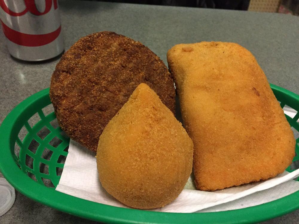 Risole · Fried breaded dough pastry stuffed with ground beef.