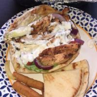 Whole Chicken with Large Salad Dinner · 1 Whole Chicken, 1 Large Greek Salad, 2 Large Side Orders and choice of 2 Pita Bread or Garl...