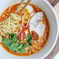 Spicy Paitan Ramen · Our spicy version of our creamy broth ramen with a hint of nuttiness. Comes with cilantro, a...