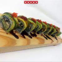 Dragon Roll · Eight pieces.