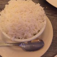 Basmati Rice · Steamed imported basmati rice. Vegan and gluten-free.