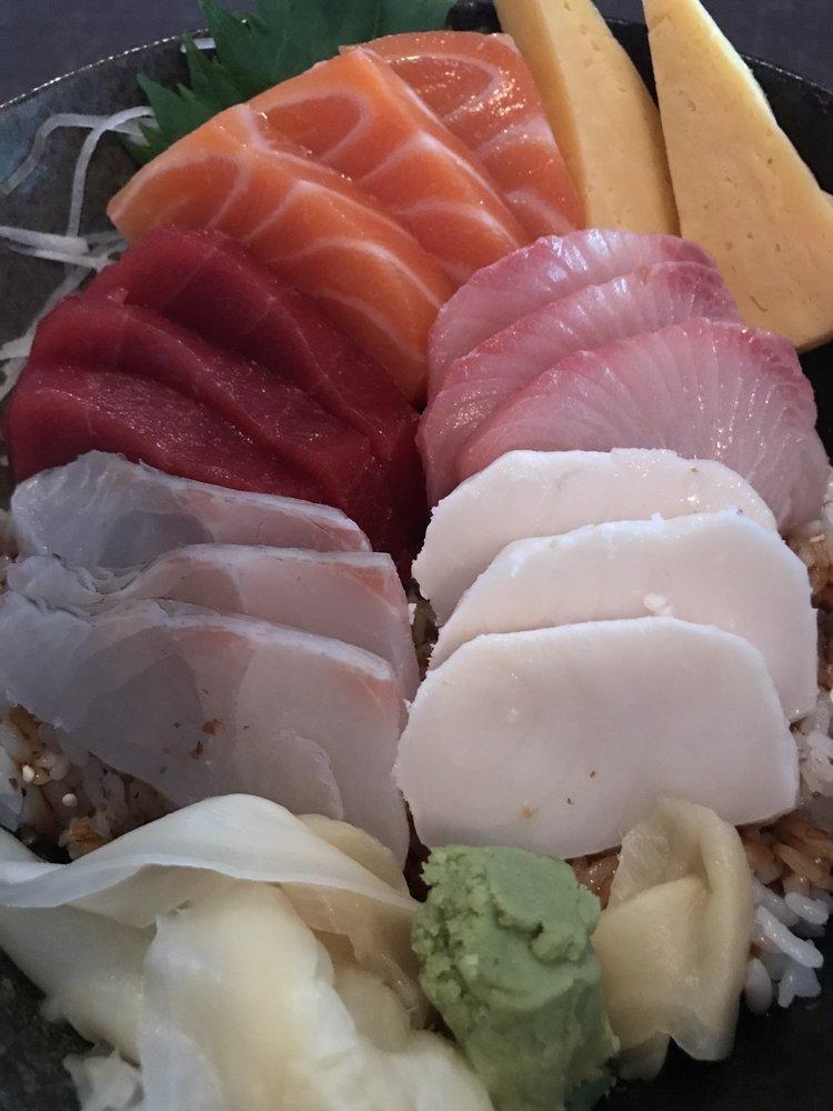Chirashi · 16 pieces assorted sashimi over rice.