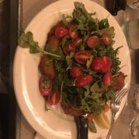 Chicken Milanese with Arugula and Chopped Tomatoes · 