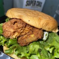 Breaded Crispy Avocado Sandwich · Vegetarian. hand-breaded avocado seasoned and stuffed with melted gouda cheese, topped with ...
