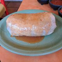 Super Burrito · Choice of meat, rice, beans plus cheese, sour cream, and guacamole.