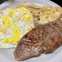 Chopped Steak and Eggs Breakfast · 