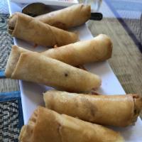Crispy Spring Rolls · Thais fill their version with fresh cut celery, glass noodle, cabbage and carrot.  Served wi...