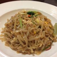 Pad Thai · Sauteed Asian noodle with vegetable, crushed grounded peanut, Thai style. Choice of vegetabl...
