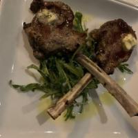 Grilled Lamb Chops · Served with mushroom risotto 