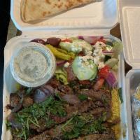 Lamb Shish Kabob Plate · 