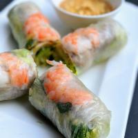 Shrimp & Pork Spring Roll · Goi cuon tom thit. Fresh rice paper rolls with pork, shrimp, rice vermicelli, lettuce, and h...