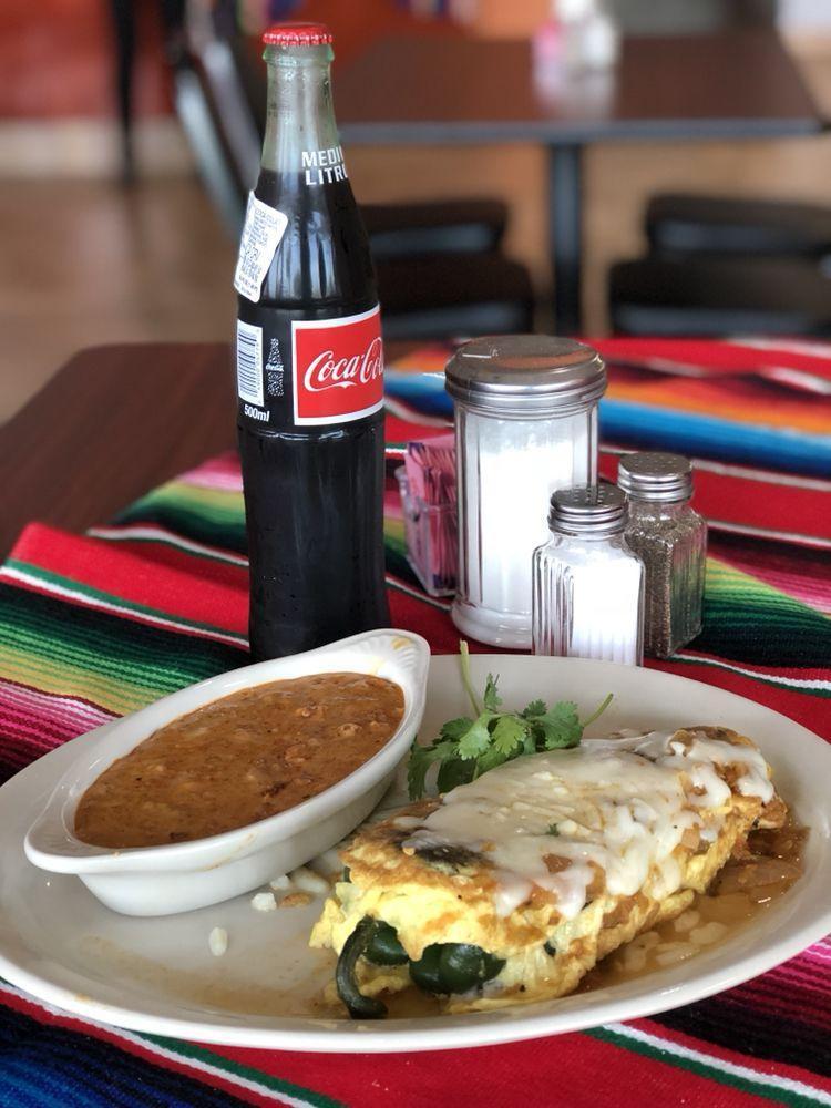 Chile Relleno Plate · Poblano peppers stuffed with your choice of cheese or picadillo topped with white Monterey cheese and salsa ranchera. Served with rice and beans. Served with beans, rice, salad and 2 tortillas.