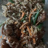 Thai Basil Fried Rice · Green bean, onion, scallion, basil, carrot, jalapeno, cucumber, egg fried rice. Great with a...