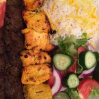 Chicken Kabob · Chunks of tender boneless grilled chicken breast broiled to perfection.