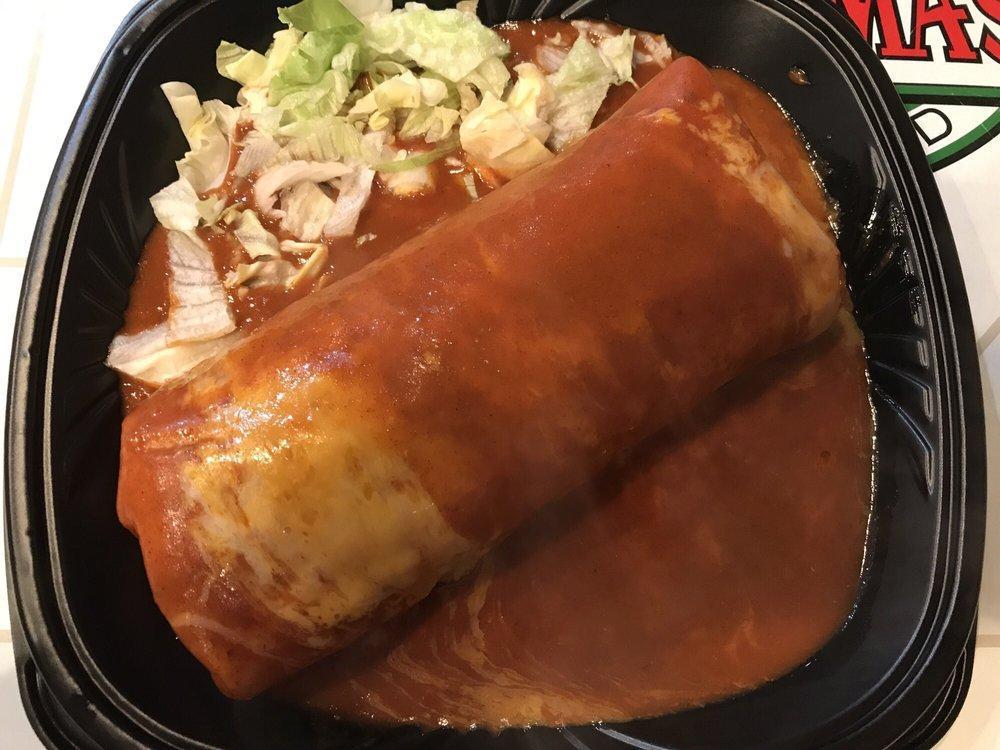 Bean and Cheese Burrito · Black or pinto beans with Jack and cheddar cheeses in a freshly-made flour tortilla.
