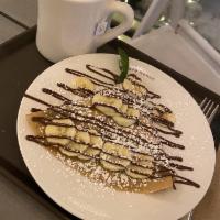 Nutella Addict Crepe · Nutella with a choice of fruit, nut or nilla. 