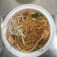 Bangkok Pad Thai Noodles · Stir-fried rice noodle with egg, bean sprout, scallion and crushed peanut in special tamarin...