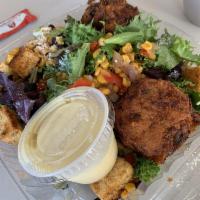 Crabcake Caesar Salad · 