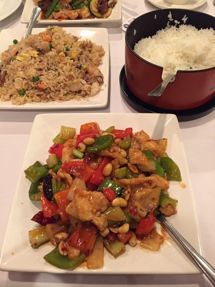 Kung Pao Chicken · Chicken sliced sauteed with bell peppers, celery, onion, roasted peanuts in a spicy sauce. Hot.