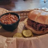 Beef Brisket Sandwich · Melt in your mouth hickory smoked beef brisket, served on a toasted bun. A Boyd's favorite.